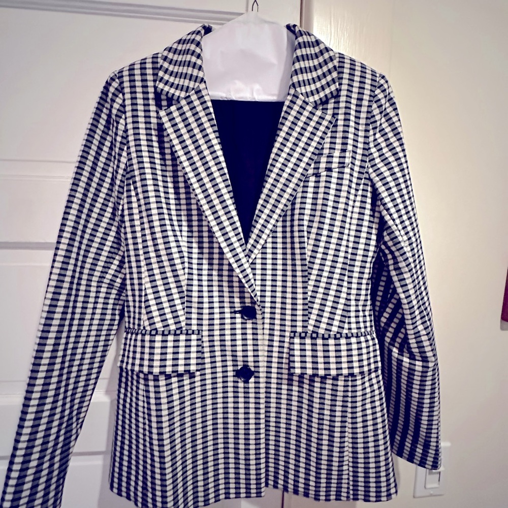 Lined cotton blazer by Open Edit